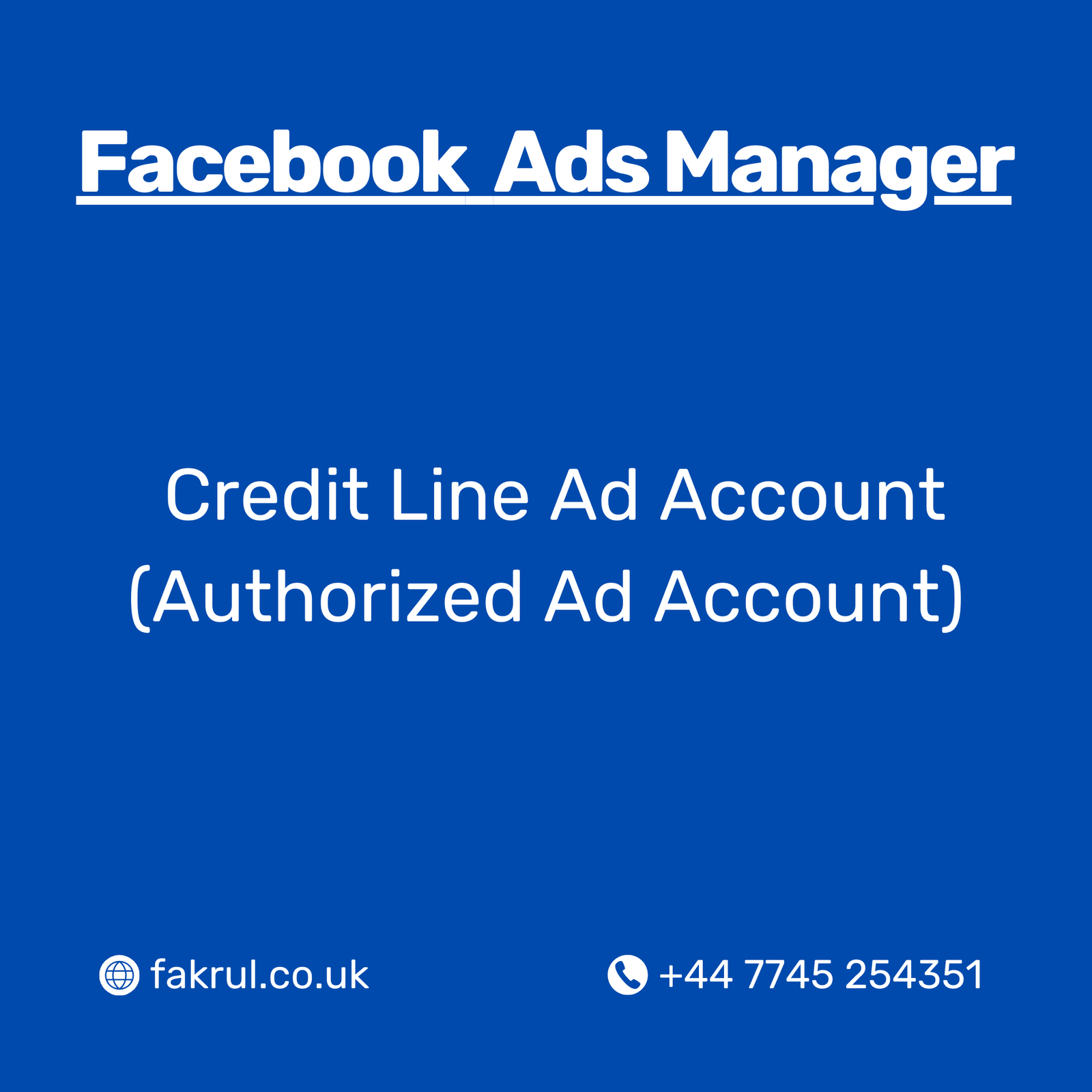 Credit Line Ad Account